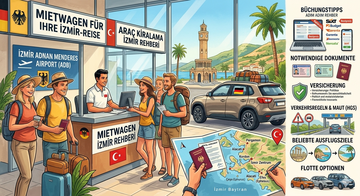 Almanya'dan �zmir'e Gelenler ��in Ara� Kiralama Rehberi